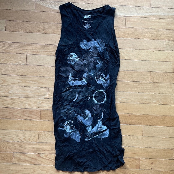 Women’s Rock & Republic Star Wars Long Tank Top/ Mini Dress - Picture 1 of 11
